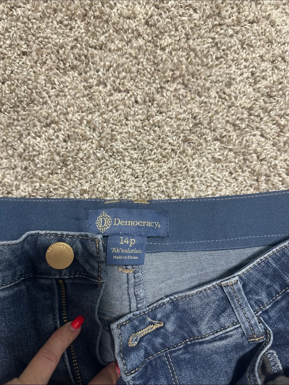 Democracy Women's Straight Leg Dark Blue Jeans